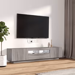 vidaXL TV Cabinet with LED Lights TV Stand Media Unit Furniture Multi Colours - Grey sonoma - Additional view 5