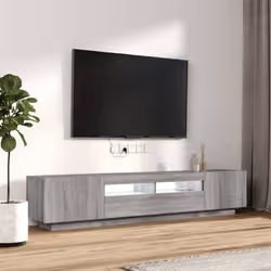 vidaXL TV Cabinet with LED Lights TV Stand Media Unit Furniture Multi Colours - Grey sonoma - Additional view 5