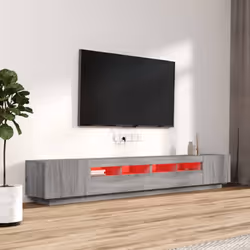 vidaXL TV Cabinet with LED Lights TV Stand Media Unit Furniture Multi Colours - Grey sonoma