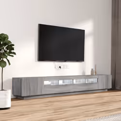 vidaXL TV Cabinet with LED Lights TV Stand Media Unit Furniture Multi Colours - Grey sonoma - Additional view 5