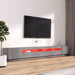 vidaXL TV Cabinet with LED Lights TV Stand Unit Stereo Cabinet Multi Colours - Grey sonoma - Additional view 3