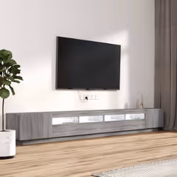 vidaXL TV Cabinet with LED Lights TV Stand Unit Stereo Cabinet Multi Colours - Grey sonoma - Additional view 5