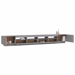 vidaXL TV Cabinet with LED Lights TV Stand Unit Stereo Cabinet Multi Colours - Grey sonoma - Additional view 7
