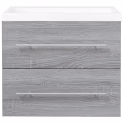 vidaXL Sink Cabinet with Built-in Basin Grey Sonoma Engineered Wood Sink Unit - Additional view 4