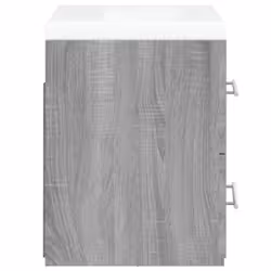 vidaXL Sink Cabinet with Built-in Basin Grey Sonoma Engineered Wood Sink Unit - Additional view 5