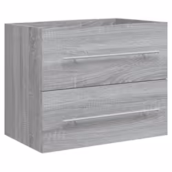vidaXL Sink Cabinet with Built-in Basin Grey Sonoma Engineered Wood Sink Unit - Additional view 7