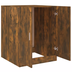 vidaXL Washing Machine Cabinet Smoked Oak Engineered Wood Bathroom Cupboard - Additional view 9