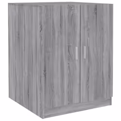 vidaXL Washing Machine Cabinet Grey Sonoma Engineered Wood Bathroom Cupboard - Additional view 8