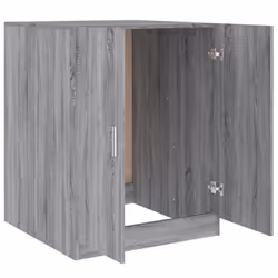 vidaXL Washing Machine Cabinet Grey Sonoma Engineered Wood Bathroom Cupboard - Additional view 9