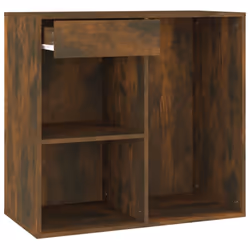 vidaXL LED Dressing Table & Cabinet Engineered Wood Furniture Multi Colours - Smoked oak - Additional view 9