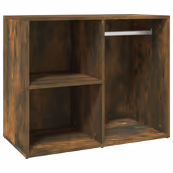 vidaXL LED Dressing Table & Cabinets Engineered Wood Furniture Multi Colours - Smoked oak - Additional view 9