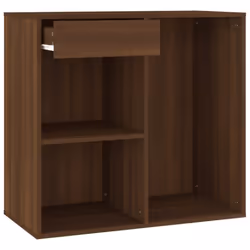 vidaXL LED Dressing Table & Cabinets Engineered Wood Furniture Multi Colours - Brown oak - Additional view 9