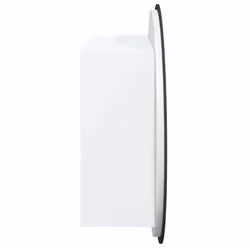vidaXL Bathroom Cabinet with Round Mirror and LED Cabinet Storage Cupboard - White, 60 cm - Additional view 6