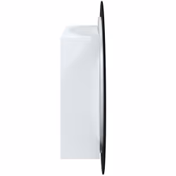 vidaXL Bathroom Cabinet with Round Mirror and LED Cabinet Storage Cupboard - White, 80 cm - Additional view 6