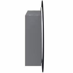 vidaXL Bathroom Cabinet with Round Mirror and LED Cabinet Storage Cupboard - Grey, 80 cm - Additional view 6
