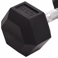 vidaXL Dumbbell Cast Iron Hex Dumbbell Free Weight Plate Fitness Multi Models - 1x 17.5 kg - Additional view 4