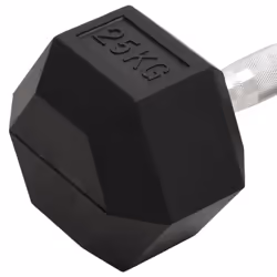 vidaXL Dumbbell Cast Iron Hex Dumbbell Free Weight Plate Fitness Multi Models - 1x 25 kg - Additional view 4