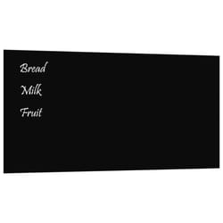 vidaXL Wall Mounted Magnetic Board Tempered Glass Dry Erase Writing Board - black, 100 x 50 cm