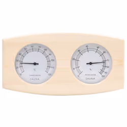 vidaXL Solid Wood Pine 2 in 1 Sauna Hygrothermograph&Sand Timer Set Hourglass