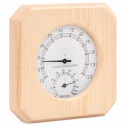 vidaXL Solid Wood Pine 2 in 1 Sauna Hygrothermograph&Sand Timer Set Hourglass