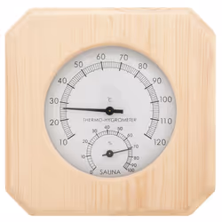 vidaXL Solid Wood Pine 2 in 1 Sauna Hygrothermograph&Sand Timer Set Hourglass - Additional view 4