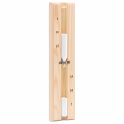 vidaXL Solid Wood Pine 2 in 1 Sauna Hygrothermograph&Sand Timer Set Hourglass - Additional view 6