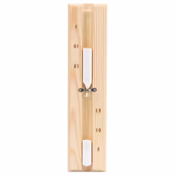 vidaXL Solid Wood Pine 2 in 1 Sauna Hygrothermograph&Sand Timer Set Hourglass - Additional view 7