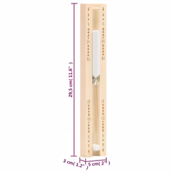 vidaXL Solid Wood Pine Sauna Sand Timer 15 Minutes Hourglass Rotating Timer - Additional view 4