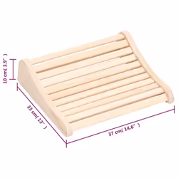 vidaXL Solid Wood Pine Sauna Headrest Spa Wooden Sauna Neck Pillow Headrest