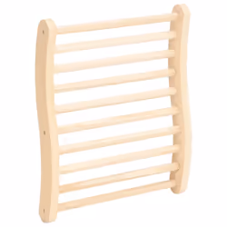 vidaXL Solid Wood Pine S-Shape Sauna Backrest Wooden Sauna Bench Backrest
