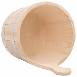 vidaXL Solid Wood Pine Sauna Bucket and Ladle Set Wooden Sauna Bowl and Scoop - Additional view 5