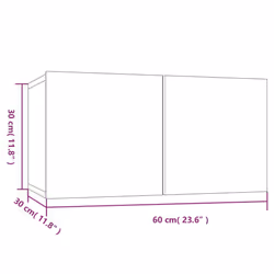) vidaXL 4x Wall TV Cabinets Media Unit Furniture Multi Colours Multi Sizes - Smoked oak, 60 x 30 x 30 cm (W x D x H - Additional view 4