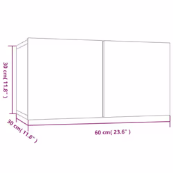 ) vidaXL 4x Wall TV Cabinets Media Unit Furniture Multi Colours Multi Sizes - Grey sonoma, 60 x 30 x 30 cm (W x D x H - Additional view 4