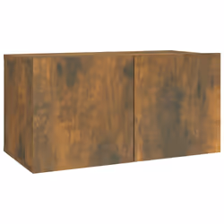 ) vidaXL TV Cabinet Set 3 Piece TV Stand TV Unit Media Cabinet Engineered Wood - Smoked oak, 2/60 x 30 x 30 cm (W x D x H - Additional view 5