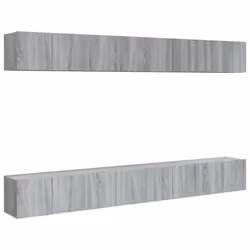 vidaXL 8x TV Cabinets Chipboard Living Room Furniture TV Unit Multi Colours - Grey sonoma, 8