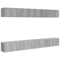 vidaXL 8x TV Cabinets Chipboard Living Room Furniture TV Unit Multi Colours - Grey sonoma, 8