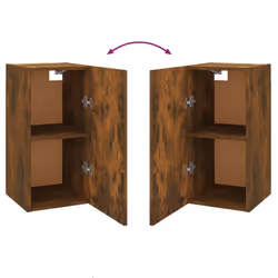 vidaXL TV Cabinet Set Engineered Wood Multi Colours 100x30x30 cm/60x30x30 cm - smoked oak - Additional view 6