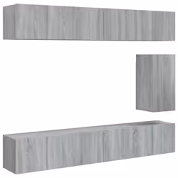 vidaXL TV Cabinet Set Engineered Wood Multi Colours 100x30x30 cm/60x30x30 cm - grey sonoma