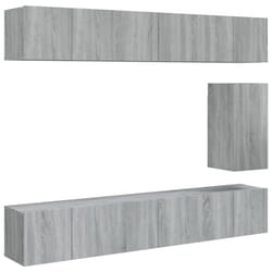 vidaXL TV Cabinet Set Engineered Wood Multi Colours 100x30x30 cm/60x30x30 cm - grey sonoma