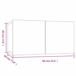 vidaXL TV Cabinet Set Engineered Wood Multi Colours 100x30x30 cm/60x30x30 cm - grey sonoma