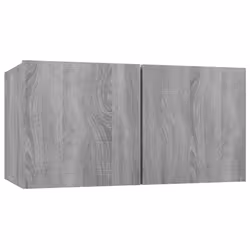 vidaXL TV Cabinet Set Engineered Wood Multi Colours 100x30x30 cm/60x30x30 cm - grey sonoma - Additional view 4