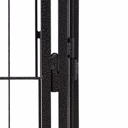 vidaXL Dog Playpen 4 Panels Black Powder-coated Steel Dog Kennel Multi Sizes - 300 x 100 x 50 cm - Additional view 4