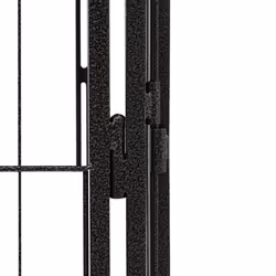 vidaXL Dog Playpen 4 Panels Black Powder-coated Steel Dog Kennel Multi Sizes - 500 x 300 x 50 cm - Additional view 4