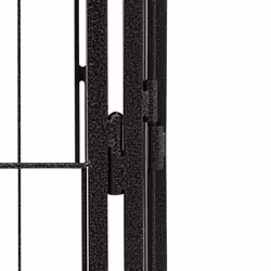 vidaXL Dog Playpen 4 Panels Black Powder-coated Steel Dog Kennel Multi Sizes - 600 x 400 x 50 cm - Additional view 4