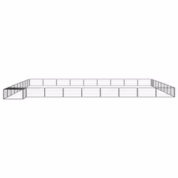 vidaXL Dog Playpen 4 Panels Black Powder-coated Steel Dog Kennel Multi Sizes - 900 x 900 x 50 cm - Additional view 2