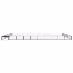vidaXL Dog Playpen 4 Panels Black Powder-coated Steel Dog Kennel Multi Sizes - 1000 x 1000 x 50 cm - Additional view 2