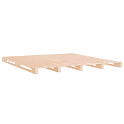 ) vidaXL Bed Frame Bedstead Wooden Bed Base Mattress Foundation Solid Wood Pine - Brown, 135 x 190 cm (W x L - Additional view 5