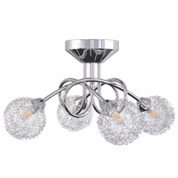 VidaXL 337906, 4 bulb(s), G9, Chrome, Transparent