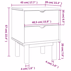 VidaXL 348576 nightstand/bedside table - Additional view 6