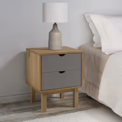 VidaXL 348577 nightstand/bedside table Brown, Grey - Additional view 2
